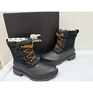 SOREL Black NL3703 Lennox Street Duck Snow Boots Women's Size 5